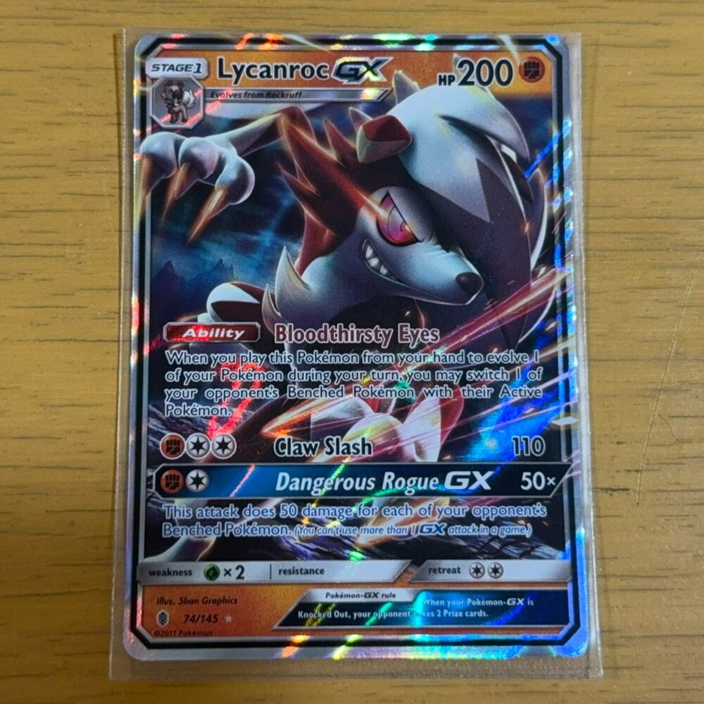 Pokémon Lycanroc GX Card - SM - Guardians Rising (SM02)